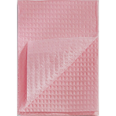 Graham HandsDown 2 Ply Dental Bibs - Pink / An Economical Alternative to Poly-Backed Nail Care Towels! / 500 Bibs Per Box X 3 Boxes = 1,500 Bib Mega Case
