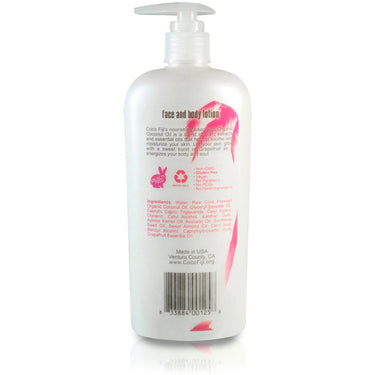 Grapefruit Face & Body Lotion Infused with Raw Coconut Oil / 12 oz. / Case of 8 Bottles by Organic Fiji by Organic Fiji