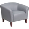 Gray Leather Guest Chair / Reception Chair by BIGA