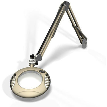 Green-Lite&reg; - 6" Round LED Magnifier - 43" Reach - Fully Dimmable with 3 Bank LED Adjustability / Available in 10 Colors + 5 Base Options by O.C. White