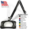 Green-Lite&reg; - 7" x 5.25" Rectangular LED Magnifier - 43" Reach - Fully Dimmable with 3 Bank LED Adjustability / Available in 10 Colors + 5 Base Options by O.C. White