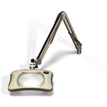 Green-Lite&reg; - 7" x 5.25" Rectangular LED Magnifier - 43" Reach - Fully Dimmable with 3 Bank LED Adjustability / Available in 10 Colors + 5 Base Options by O.C. White