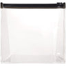 Gusseted Slide Zipper Bag - Clear with Black Trim - 6" x 6" x 1.5" / Case of 65 Bags