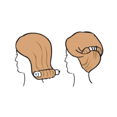 Hair Bun With Snap / Black / 9-1/2"L x 1-1/2"W by Soft 'N Style