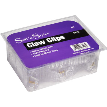 Hair Claw Clips - 12 Pack by Soft 'N Style