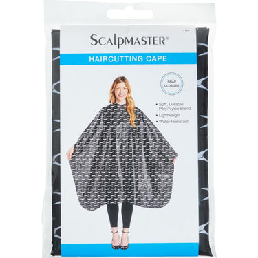 Haircutting Cape - 100% Polyester/Nylon Blend - Machine Washable - Snap Neck Closure - 47" X 38" by Scalpmaster