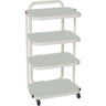 Harley Trolly Cart with Metal Frame + 4 Glass Shelves by Meishida
