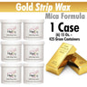 Harley Waxing UK - Gold Strip Wax / Mica Formula / Best for Large Areas / 1 Case = (6) 15 Oz. - 425 Gram Containers