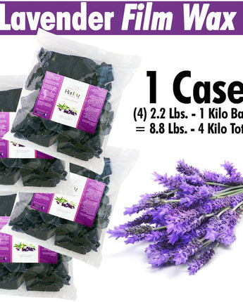 Harley Waxing UK - Lavender Film Wax / 1 Case = (4) 2.2 Lbs. - 1 Kilo Bags = 8.8 Lbs. - 4 Kilo Total