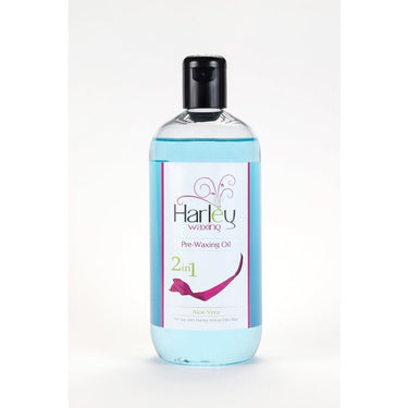 Harley Waxing UK - Pre-Waxing Oil / Reduce Skin Traction / Use with Harley Hot/Hard and Film Waxes / 1 Case = (6) 16.9 Oz. - 500 mL. Containers