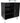 Harlow Glass-Topped Compact Reception Desk / Black Laminate by HANS Equipment