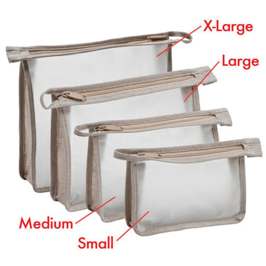 Hemp Trim Cosmetic Bag - Small / 6" X 1.5" X 4" / 50 Pack