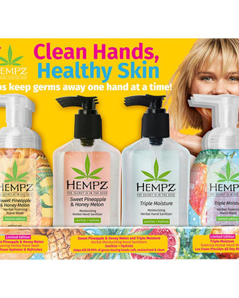 Hempz Clean Hands, Healthy Skin Display