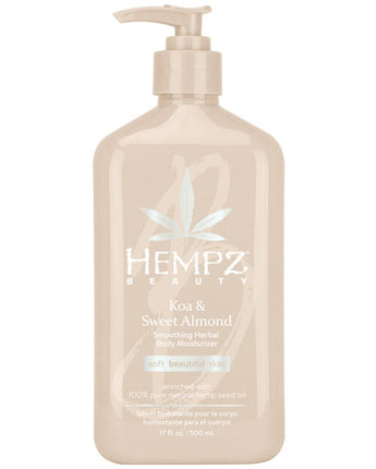 Hempz Koa &amp; Sweet Almond Smoothing Herbal Body Moisturizer / 17 oz. - 500 mL.