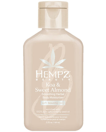 Hempz Koa &amp; Sweet Almond Smoothing Herbal Body Moisturizer / 2.25 oz. - 66 mL.