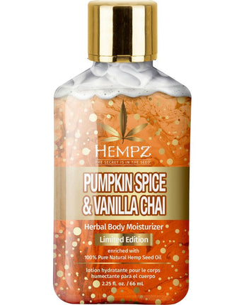 Hempz Limited Edition Pumpkin Spice & Vanilla Chai Moisturizer / 2.5 oz. - 66 mL.