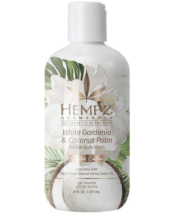 Hempz Limited Edition White Gardenia & Coconut Palm Herbal Body Wash / 8 fl. oz. - 237 mL.