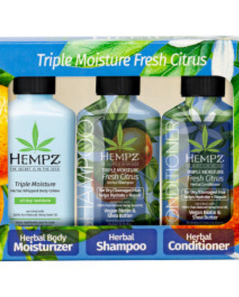 Hempz Mini Triple Moisture Shampoo Trio - Triple Moisture Fresh Citrus