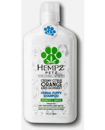 Hempz Petz Creamy Citrus Orange & Red Raspberry Herbal Puppy Shampoo / 17 fl. oz. - 500 mL.