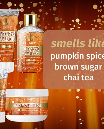 Hempz Spiced Up Pumpkin Spice & Vanilla Chai / 4 Piece Set