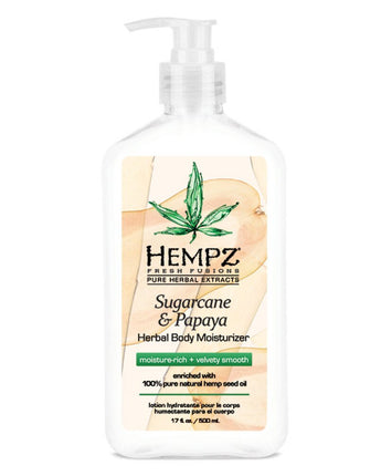 Hempz Sugarcane &amp; Papaya Moisturizer / 17 oz. - 500 mL.