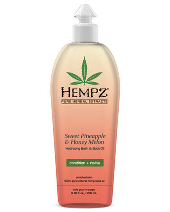 Hempz Sweet Pineapple &amp; Honey Melon Bath &amp; Body Oil / 6.76 oz. - 200 mL.