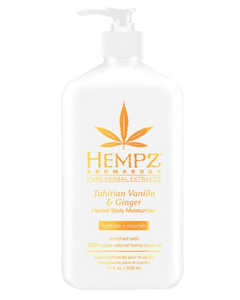 Hempz Tahitian Vanilla &amp; Ginger Moisturizer / 2.25 oz. - 66 mL.