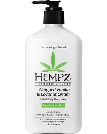 Hempz Whipped Vanilla & Coconut Moisturizer / 17 oz. - 500 mL.