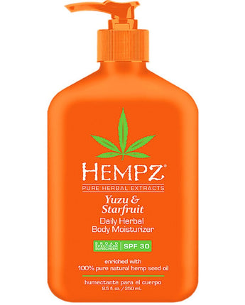 Hempz Yuzu &amp; Starfruit SPF 30 Moisturizer / 8.5 oz. - 250 mL.