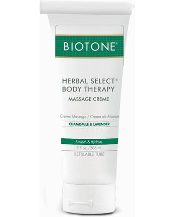 Herbal Select Body Therapy Massage Crème / 7 oz. Refillable Tube by Biotone