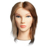 Hilary Manikin Head / 100% Human Hair / 17"-19" Hair Length / Quad Hair Color "- Level 2 Black, Level 5 Light Brown, Grey, Level 7 Blonde by Diane Mannequins