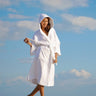 Hooded Robe - Velour - 100% Cotton - 14 oz. / White by Boca Terry