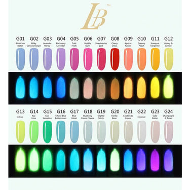 iGel LB Glow-in-the-Dark Gel Color .6 oz - Complete Set - 24 Colors (#G01-#G24)