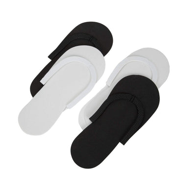 Ikonna Slip-Resistant Pedi Slippers - Black / 12 pair