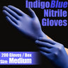 IndigoBlue Nitrile Exam Gloves / Powder-Free Non-Sterile Nitrile Examination Gloves / Size Medium / 200 per Box