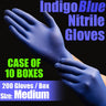 IndigoBlue Nitrile Exam Gloves / Powder-Free Non-Sterile Nitrile Examination Gloves / Size Medium / 200 per Box X 10 Boxes = Case of 2,000 Gloves