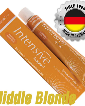 Intensive Lash & Brow Tint - Original Orange Box EyePearl - Cream Hair Dye - Middle Blonde / 20 mL. - The Original Since 1996 - Made in Germany