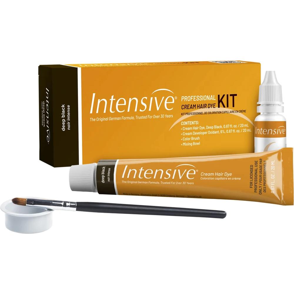 Tint Box Deep Black Mini Tinting Kit - Original Orange Box Cream Hair Dye + Dev ...