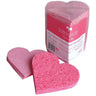 Intrinsics Heart Shaped Cellulose Compressed Sponges - Pink - 2.75" / 75 Count
