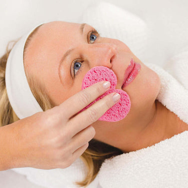 Intrinsics Heart Shaped Cellulose Compressed Sponges - Pink - 2.75" / 75 Count