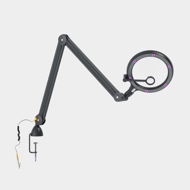 iQ ESD Daylight & UV Magnifier -  Electrostatic Safe - 3 Diopters Magnification (1.75X) + An Additional 12 Diopters (4X) Swing Arm Magnifier