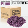 ItalWax Film Wax - Plum - Hard Stripless Wax Beads from Italy / BULK BOX - 22 Lbs.