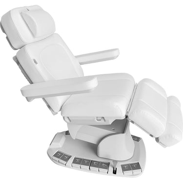 Iveta 6-Motor Luxury Electric Facial Table / Rotates 130° with Wireless Hand Remote / White by Avirra Spa Furnishings