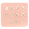Japanese 3D Nail Charms - Silver Clover - 10 Stickers