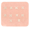 Japanese 3D Nail Charms - Silver Flower - 10 Stickers