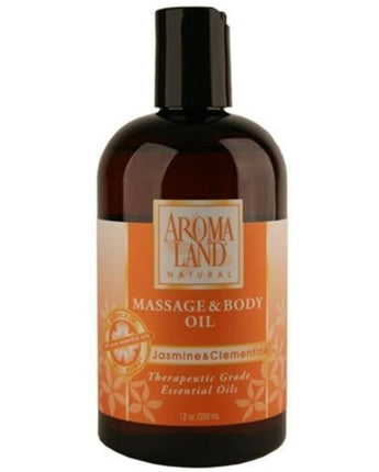 Jasmine & Clementine Body Massage Oil 12 oz. / 6 Pack - Gifts / Wedding Favors / Retail by Aromaland