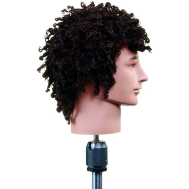Jerry Male Manikin - 7"-9" Brown - Level 3 - 100% Curly/Coily Human Hair by Celebrity