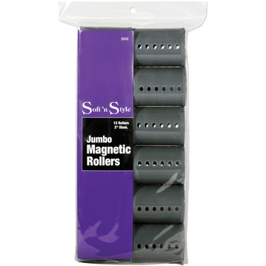 Jumbo Magnetic Rollers 2" Grey