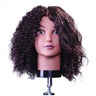 Keke Curly Quad Manikin - Dark Brown 11"-12" - 100% Human Hair Implanted in Four Separate Quadrants by Celebrity