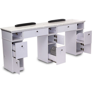 Kenna Double Manicure Table / Marble Top by HANS Equipment